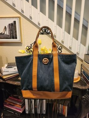 Michael Kors Fulton denim Indigo Tote